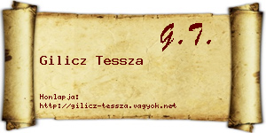 Gilicz Tessza névjegykártya